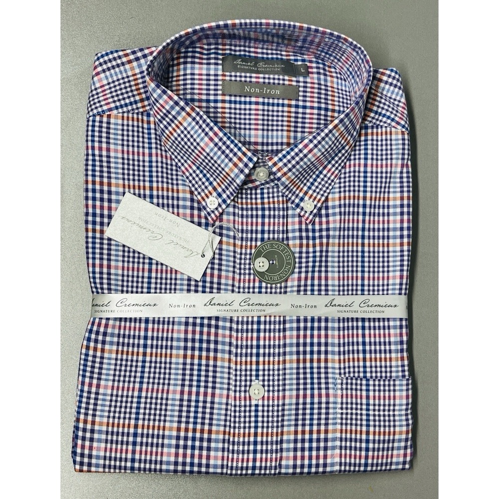 DANIEL CREMIEUX SIGNATURE  NON-IRON LONG SLEEVE SHIRT SZ LARGE
